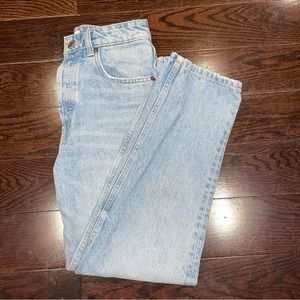 Zara Light Wash Straight Leg Jeans
